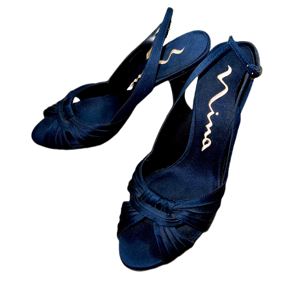 Blue Slingbacks